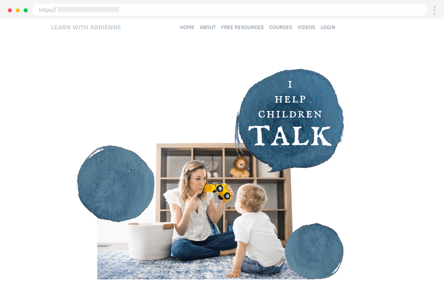 best kajabi website example learn with adrienne