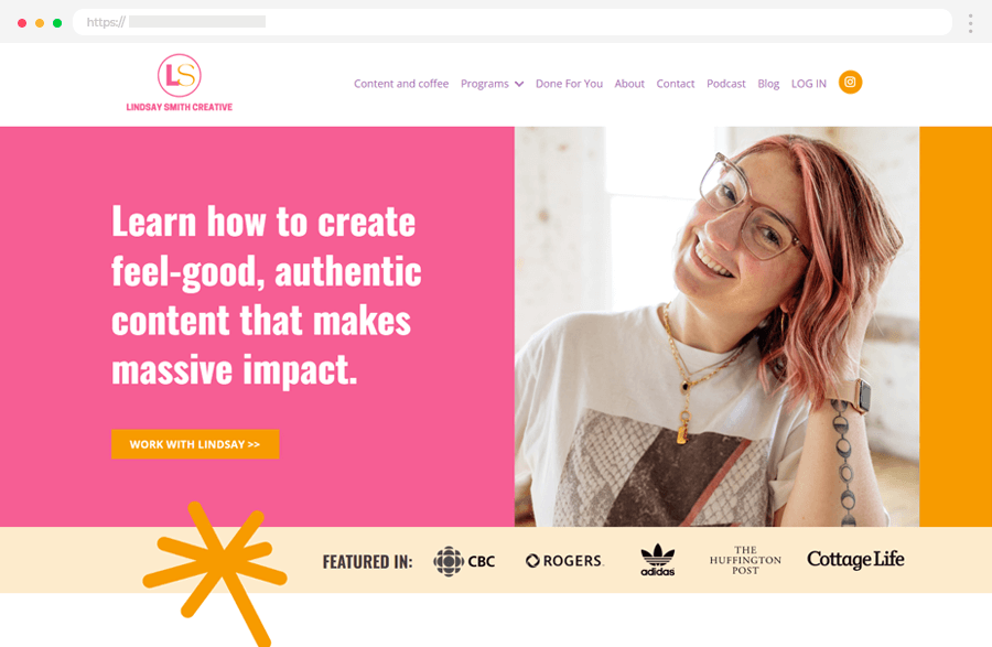 kajabi website examples lindsay smith creative