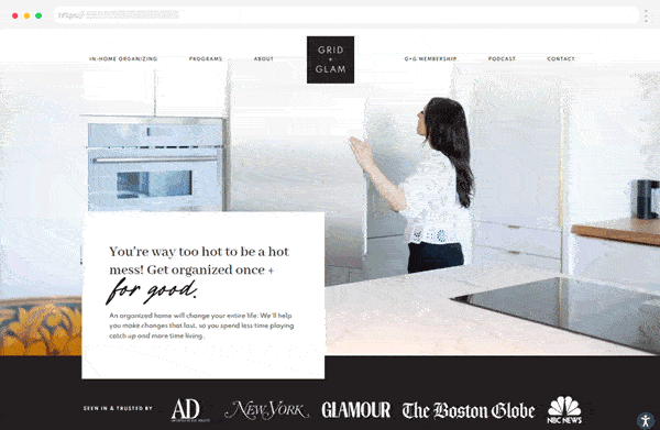 modern kajabi coaching website example